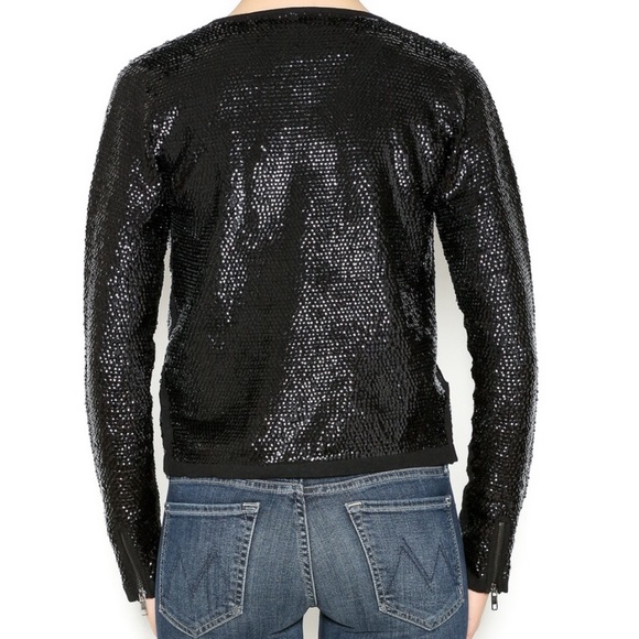 Black Sequin Cardigan Sweater - Picture 2 of 7